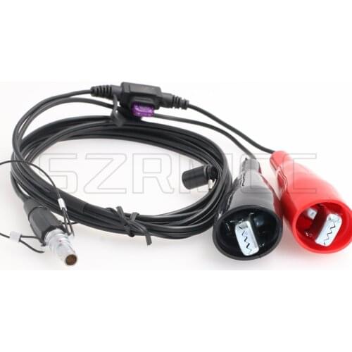 Trimble GPS RTK GNSS Receiver 5700 5800 R6 R7 R8 R10 46125-20 Replacement Power Cable Alligator Clips to 0B 7 Pin