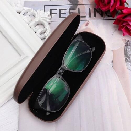 Vintage Eyewear Protector Box Women Men Sunglasses Storage Box Student Eyewear Organizer Wood Grain Eyewear Kit