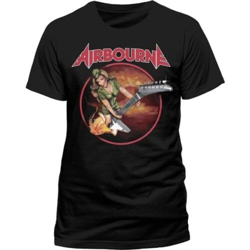 Airbourne Woman Guitar Shirt S M L Xl Official T Shirt Metal Rock Band Tshirt Tshirt Loose Tops
