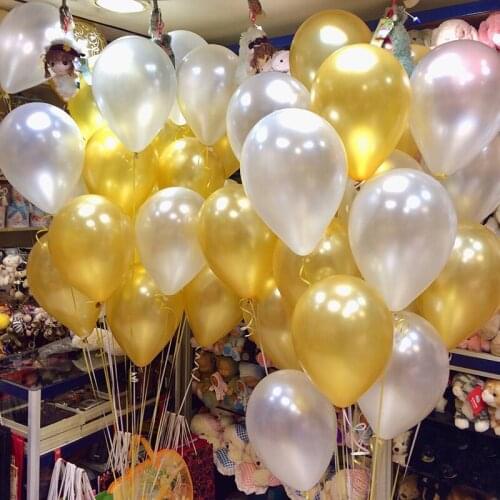 10inch 20pcs/set Gold Latex Balloons Inflatable Latex Helium Balloons Wedding Happy Birthday Party globos Decoration kids Ballon
