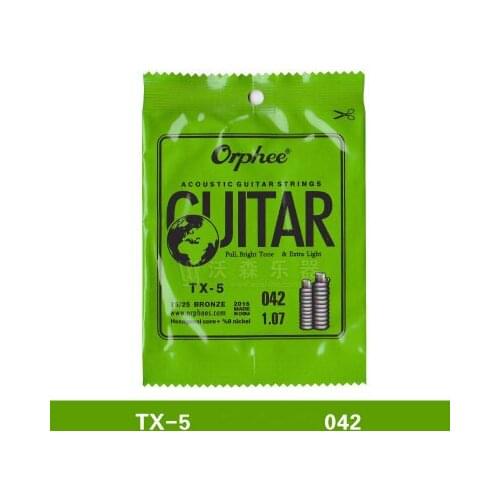 100pcs Hundred Orphee TX620-5 Phosphor Bronze Purple Ball-end Fifth 5-th A Acoustic Guitar Strings .042 inch