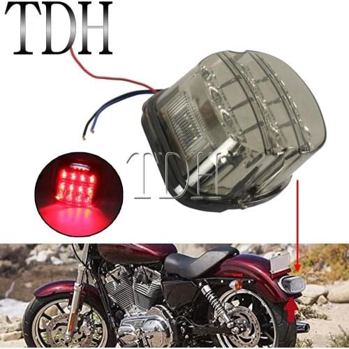 12V LED Brake License Plate Light Layback Tail Light For Harley Cafe Racer Sportster Dyna Touring FLST FXST FLHT FLD Universal