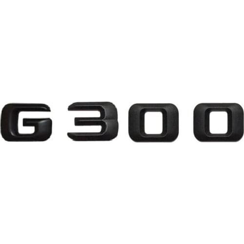 ABS Matt Black " G 300 " Trunk Rear Letters Words Number Badge Emblem Decal Sticker for Mercedes Benz G Class G300
