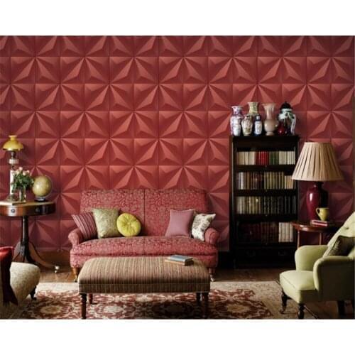 Beibehang New fashion pvc background wall living room bedroom wallpaper 3D stereo KTV hotel personality geometric wallpaper