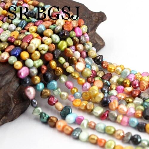 Free Shipping 10 Strands 4-5mm Wholesale Mixed Baroque Potato Natural Freshwater Pearl Loose Beads 14"