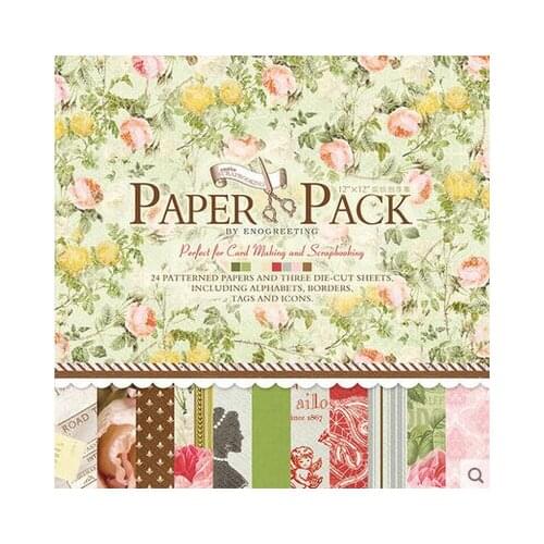 12inch27sheets vintage Rose love Scrapbooking Paper Origami Art Background Paper DIY Card Making gift wrapping Home deco