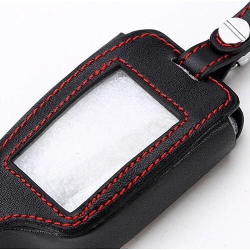 4 Buttons Leather Car Key Cover Case accessories For Scher-Khan Magicar 5 LCD Remote Only Scher khan Magicar M5