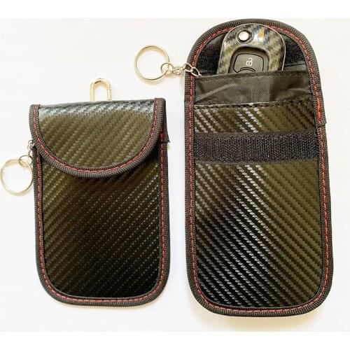 Car Key Signal Blocker Case faraday Cage Shield Car Key Fob Signal Blocking Pouch Bag keyless Entry Fob Guard Pouch Bag
