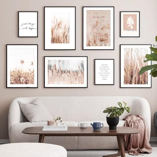 Reed Decorative Painting Autumn Living Room Decoration Painting Canvas Painting Home Wall Art Poster Fall Season Impression