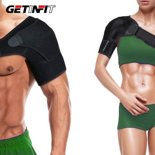 Getinfit Adjustable Left/Right Shoulder Support Bandage Protector Brace Joint Pain Injury Shoulder Strap Tennis Sport Training