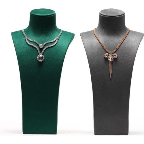 Imitation leather velvet portrait display stand pendant necklace shelf props jewelry display stand jewelry stand custom