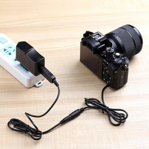 NP-FW50 Dummy Battery Eliminator + 5V 3A EU USB Power Adapter for -Sony Cameras 270B