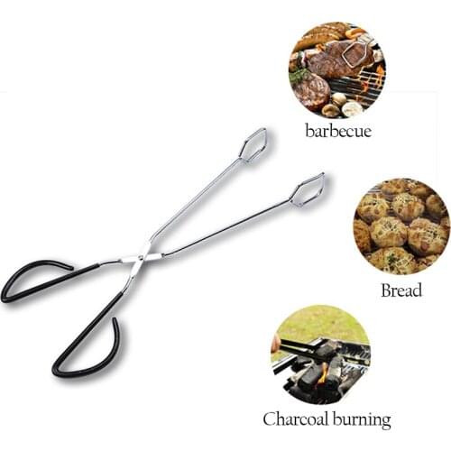 Kitchen Accessories BBQ Tongs Meat Food Clip Barbecue Tools Cooking Tool Plastic Handle Barbecue Buffet Food Clip Carbon Pliers