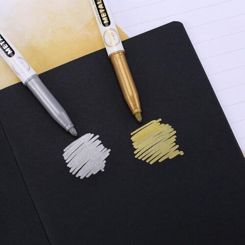 Metallic Pen Gold Silver Color Waterproof Maker DIY Epoxy Resin Mold Waterproof Highlights Permanent Paint Art Decoration