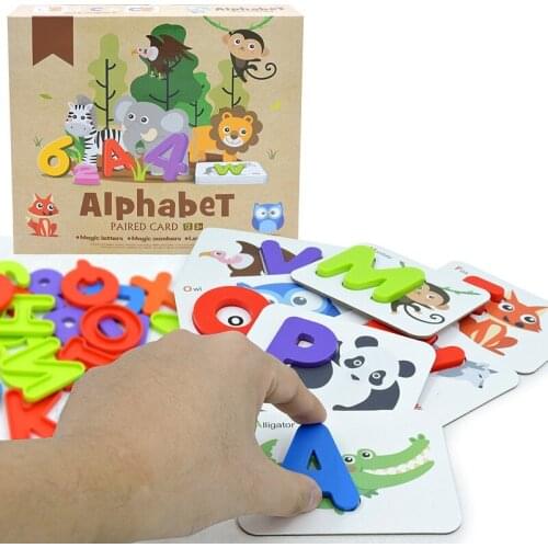 Montessori Letters Toys For Preschool Alphabet Number Flash Cards Set Toddlers Kids