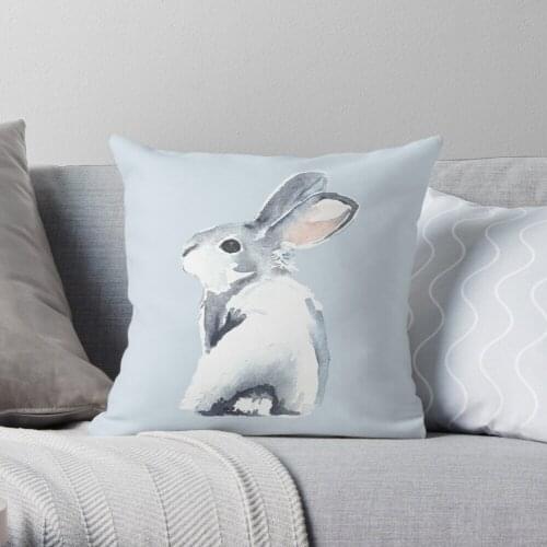 Moon Rabbit I Throw Pillow Cushion Cover Polyester throw pillows case on sofa home living room car seat decor 45x45cm
