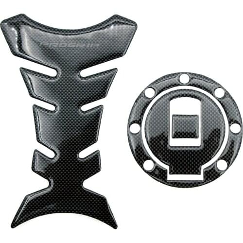 Motorcycles Fuel Gas Tank Cap Cover Pad Carbon Fibre Stickers＆Tnk Pad Protector Decals For Yamaha YZF R6 YZFR6 1999 2000 Sticker