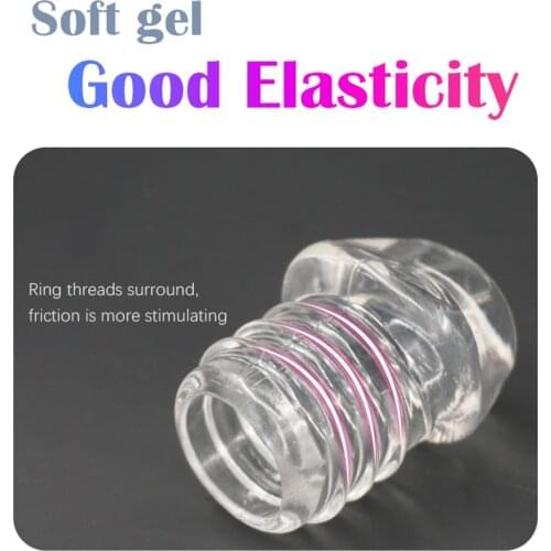 Male Chastity Cage Delay Ejaculation Penis Sleeve Ring Erotic Sex Toys for Men Delay Ejaculation Glans Sleeve Adult Sex Products