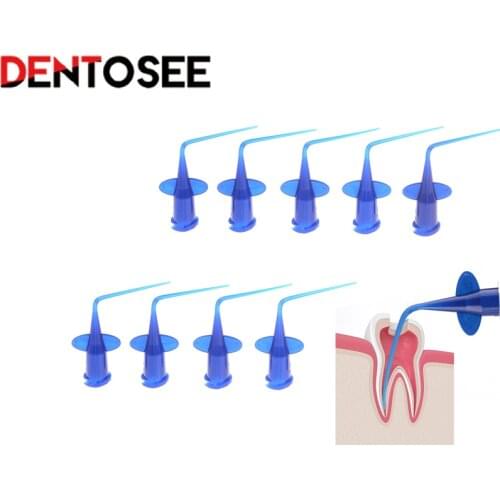 10pcs Dental Irrigation Rinse Tips Dentistry Tip Endo For Dental Injection Medicine Refill