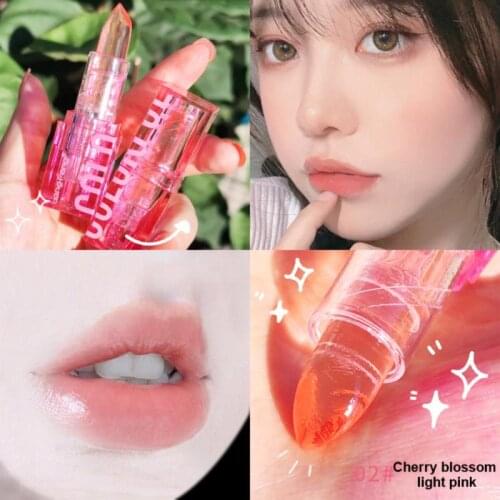 3Colors Natural Moisture Red Lip Balm Temperature Color Change Long-lasting Transparent Cream Jelly Flower Makeup LipsticksTSLM1