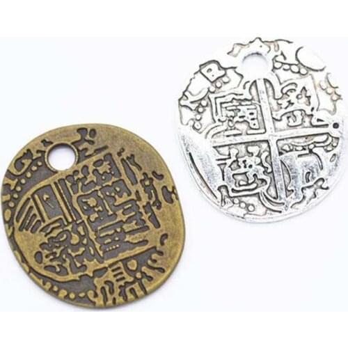 Wholesale 20 Pieces Antique Bronze /Antique Silver Plating Alloy Hangtags Charm Pendant For Bracelets Jewelry Making