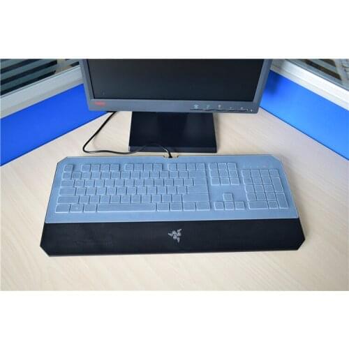 Transparent Clear Silicone Keyboard Covers guard ForRazer DeathStalker Chroma Membrane Gaming Keyboard