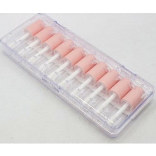 10pcs 4ml Lip Gloss Empty Plastic Tubes Exquisite Mini Clear Lipgloss Packaging Container With Pink Matte Lid new arrival 2020