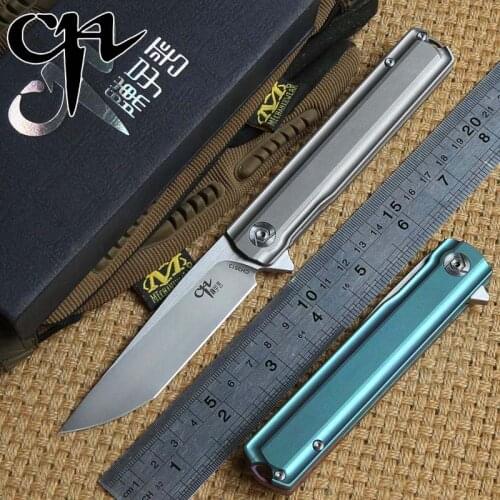 CH 3513 Folding knife M390 blade tactical ball bearing washer titanium outdoor survival camping hunting pocket knives EDC tools