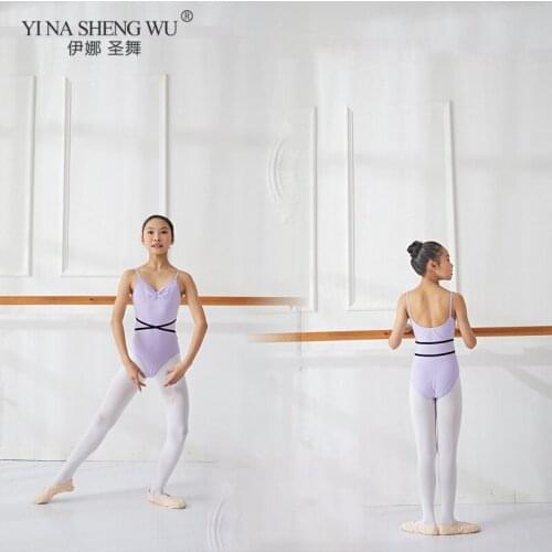 Childrens Dancing Outfit Body Ballet Leotard Costume For Gymnastics Girls Sleeveless Sports Dance V-collar Performance Clothing