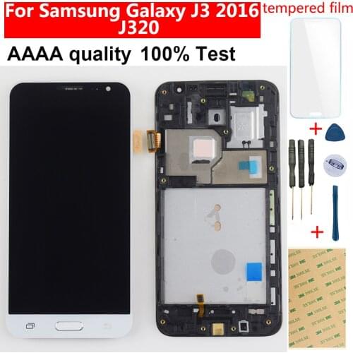 LCD For Samsung Galaxy J3 2016 LCD Screen J320 J320A J320F J320M J320FN J320H LCD Display Touch Screen Digitizer Assembly Frame