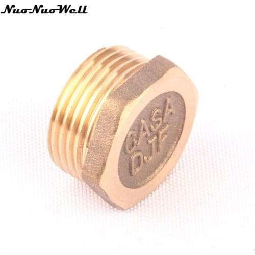 1pcs NuoNuoWell Brass 3/4" Male Thread Cap for Garden Irrigation Fittings Water Pipe Plug Tube Metal Adapter Connector Parts