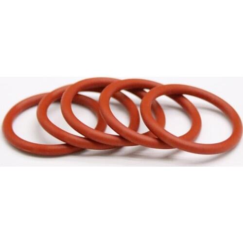 10pcs Red Silicone O Ring Gasket CS 3mm OD 10 ~ 70mm FoodGrade Waterproof Washer Rubber Insulated Round Shape Seal Thickness 5mm