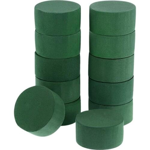12Pcs/Set DIY Flower Arrangement Kit Green Round Wet Floral Foam Wedding Aisle Flowers Party Decoration Retail