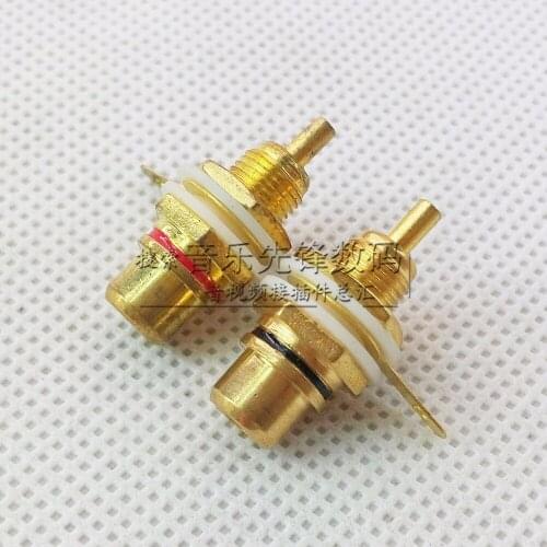 15pcs Gold-plated RCA female zinc alloy lotus female RCA pallets female gold-plated female RCA audio and video head