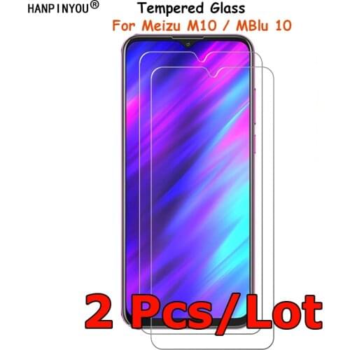 2 Pcs/Lot For Meizu M10 6.5" Tempered Glass Screen Protector Ultra Thin Explosion-proof Protective Film Toughened Guard