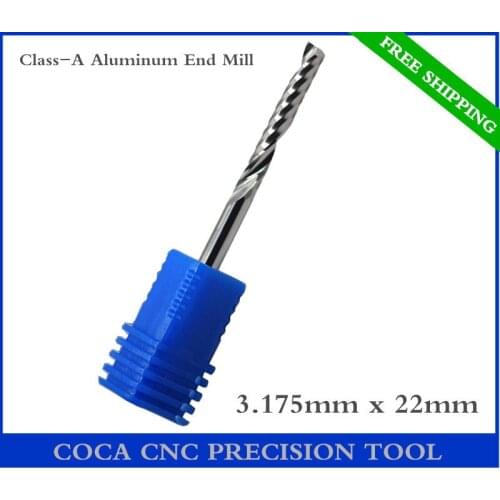 3.175mm*22mm,Freeshipping CNC router bit,Solid carbide end milling cutter,Aluminum End Mill,Tungsten steel end mill,PVC,Acrylic