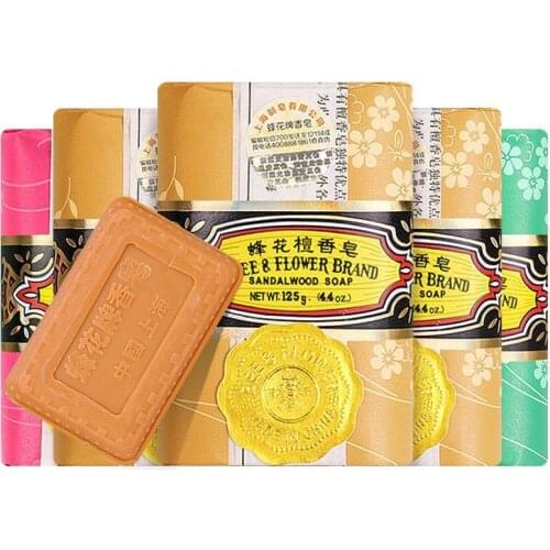 3pcs Bee Flowers Sandalwood Jasmine Roses Soap 125 G General Soap Soap Bath Clean To Mites Family