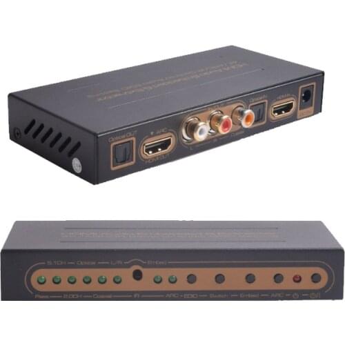 323 Compatible HDMI Video Audio Extractor HDMI Video 3.5 Audio Synthesis Insert for Video Mixer ARC Function 4K Supported