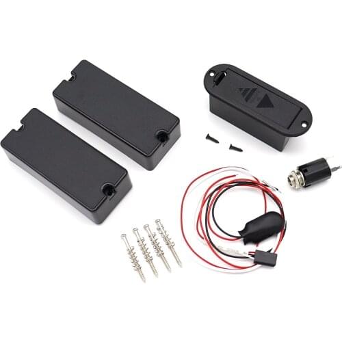 4-string Bass Electric Bass sealed closed type active pickup 2-hole mounting Black