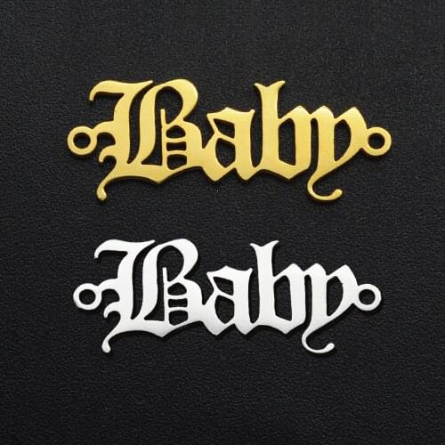 5pcs/lot 100% Stainless Steel Baby DIY Charm Pendant Connector Wholesale Finding Supplies Jewelry Bracelet Making Never Fade