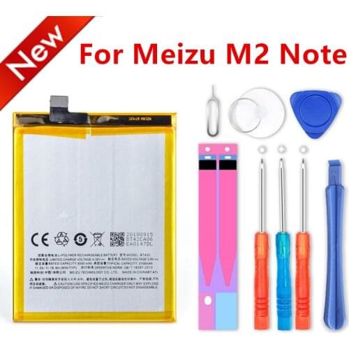 BT42C Battery For Meizu M2 Note 3100mAh Mobile Phone Battery Bateria New high quality