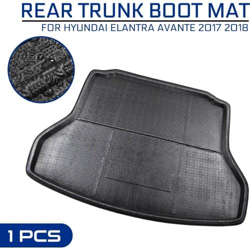 Car Floor Mat Carpet Rear Trunk Anti-mud Cover For Hyundai Elantra Avante 2017 2018