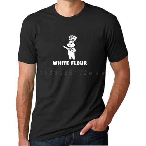 White Flour Funny T Shirt White Power Spoof Political Humor Rude T Shirt Men short sleeve t-shirt men Camisetas