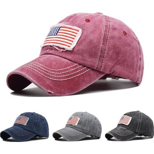 2020 New Unisex Vintage American National Flag Ripped Anti UV Ponytail Hat Baseball Cap бейсболки gorras de béisbol