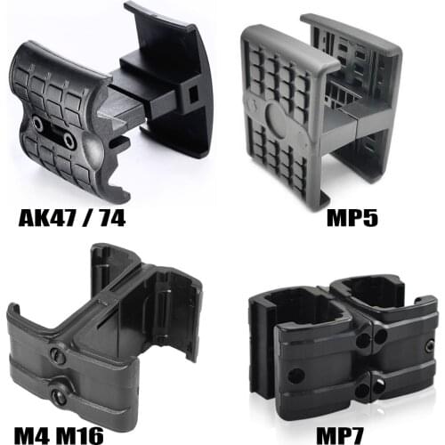 Gun Rifle Dual Magazine Coupler Link Clip for AR15 M4 AK MP5 MP7 Airsoft Mag Parallel Connector Clamp Hunting accessories