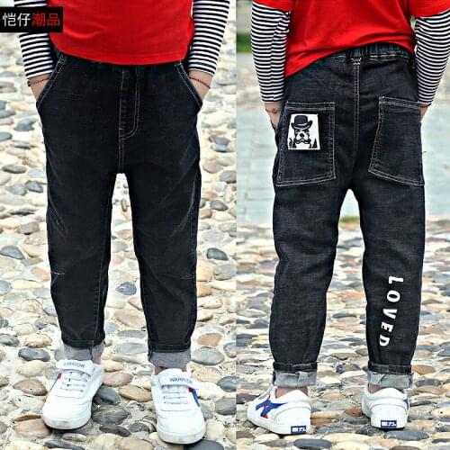 Boys denim pants 2019 new autumn kids clothing big boys jeans doll cotton trousers baby children roupas infantis menina leggings