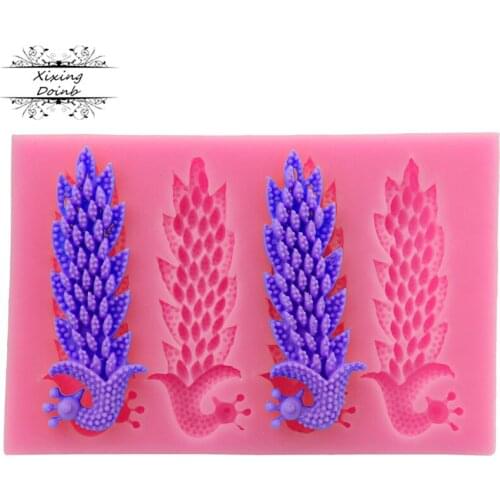Peacock shaped sugar technology silica gel mold soft sugar mold cake decoration tool chocolate rubber mold kitchen supplies