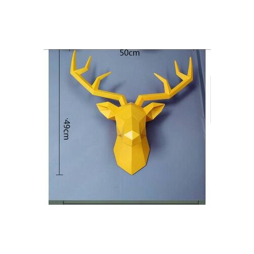 Ins Nordic geometric deer head decoration wall hanging creative living room background wall animal hanging three-dimensional for