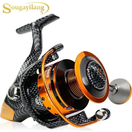 Sougayilang 1000-7000 Spinning Reel 5.2:1 Gear Ratio Right Left Hand Interchangeable Fishing Reel 12+1BB Feeder Carp Reel