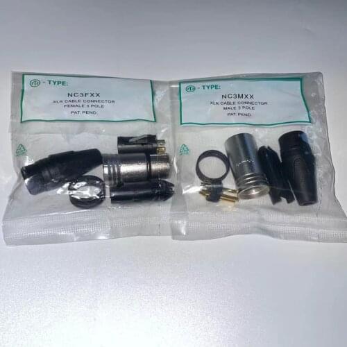 10PCS/LOT SLIVER COLOR 5PCS NC3FXX & 5PCS NC3MXX Stage Equipment lighting Singing Microphone Male And Female XLR Connectors